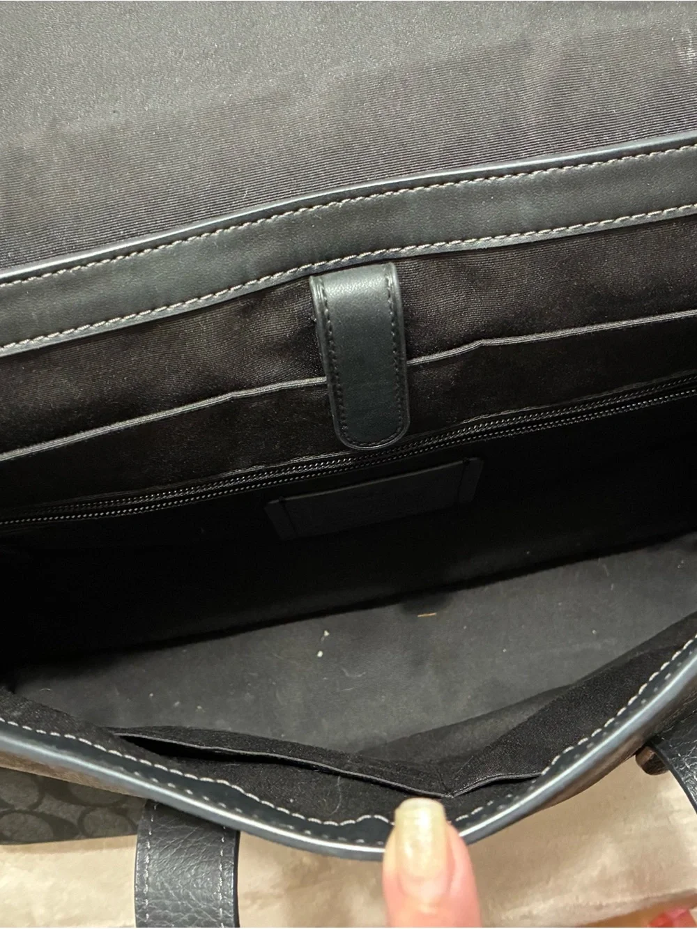Coach Sullivan Men's Charcoal/Black Signature Briefcase